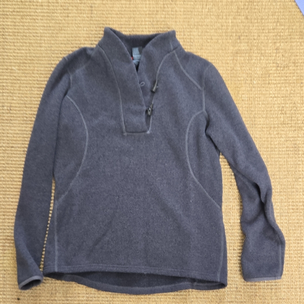 Gray The North Face Women's Knit Pullover with Faux Antler Buttons Size L